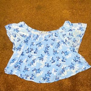 Blue Flowered Crop - Top💙